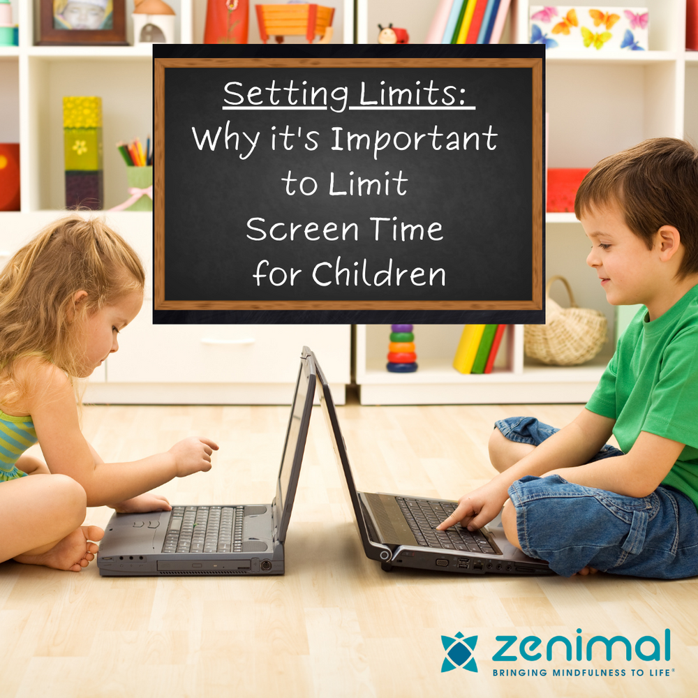 Why a lot of screen time isn't good for kids.  Screen free mindfulness for children, teens, and adults.  Zenimal, bringing mindfulness to life.