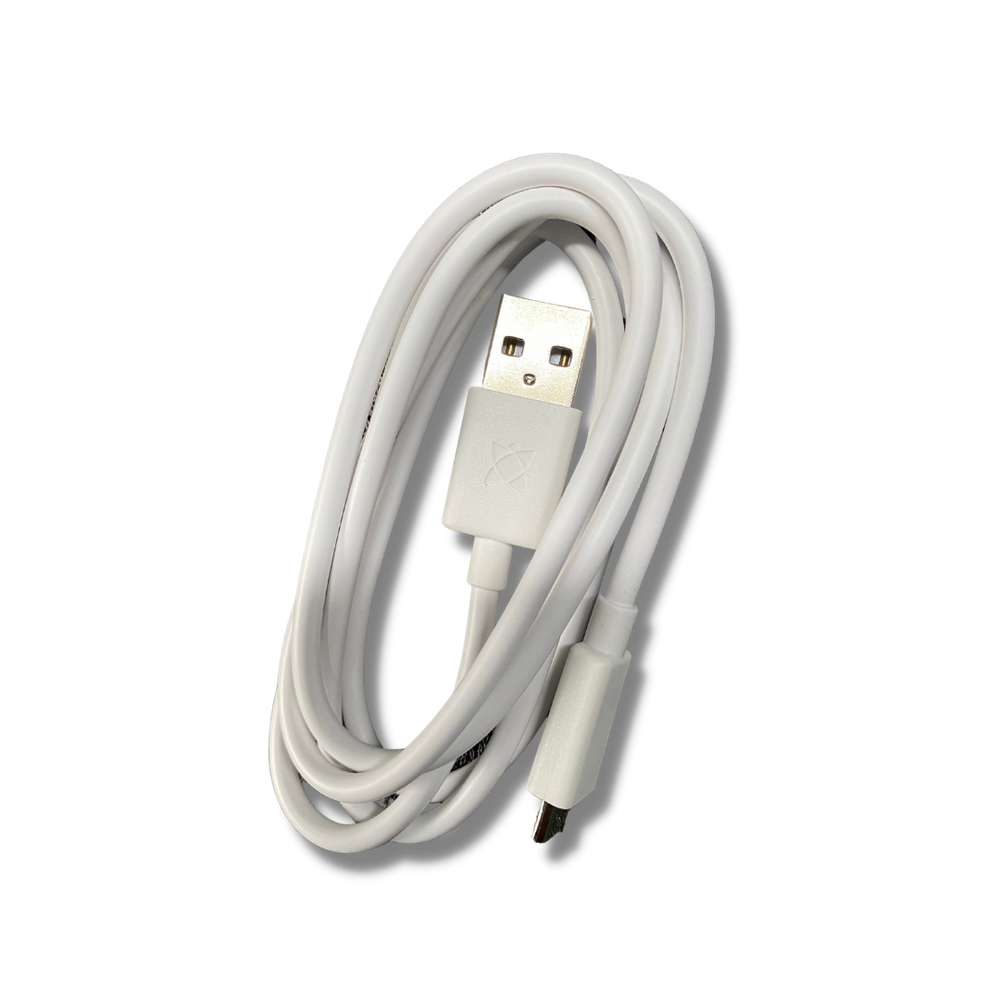 Zenimal replacement charging cable.  3' micro usb white charging cable.