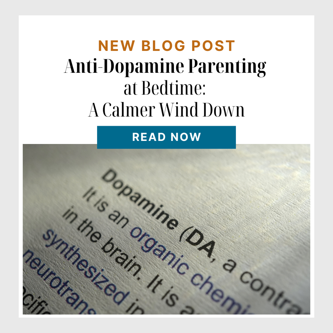 Blog post about winding down at bedtime anti-dopamine parenting