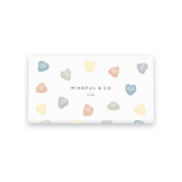 The pencil case printed with pastel love heart sweets