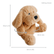 Size diagram for the weighted puppy sitting down: 30cm high, 20cm wide, 25cm deep