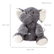 Size diagram for the weighted elephant sitting down: 30cm high, 20cm wide, 25cm deep