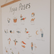 Close up of the Yoga Poses print showing the Bat, Butterfly, Bridge and Camel poses