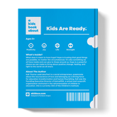 Back cover of A Kids Book About Hope, listing the themes positivity, joy, life and strength for ages 5 and up