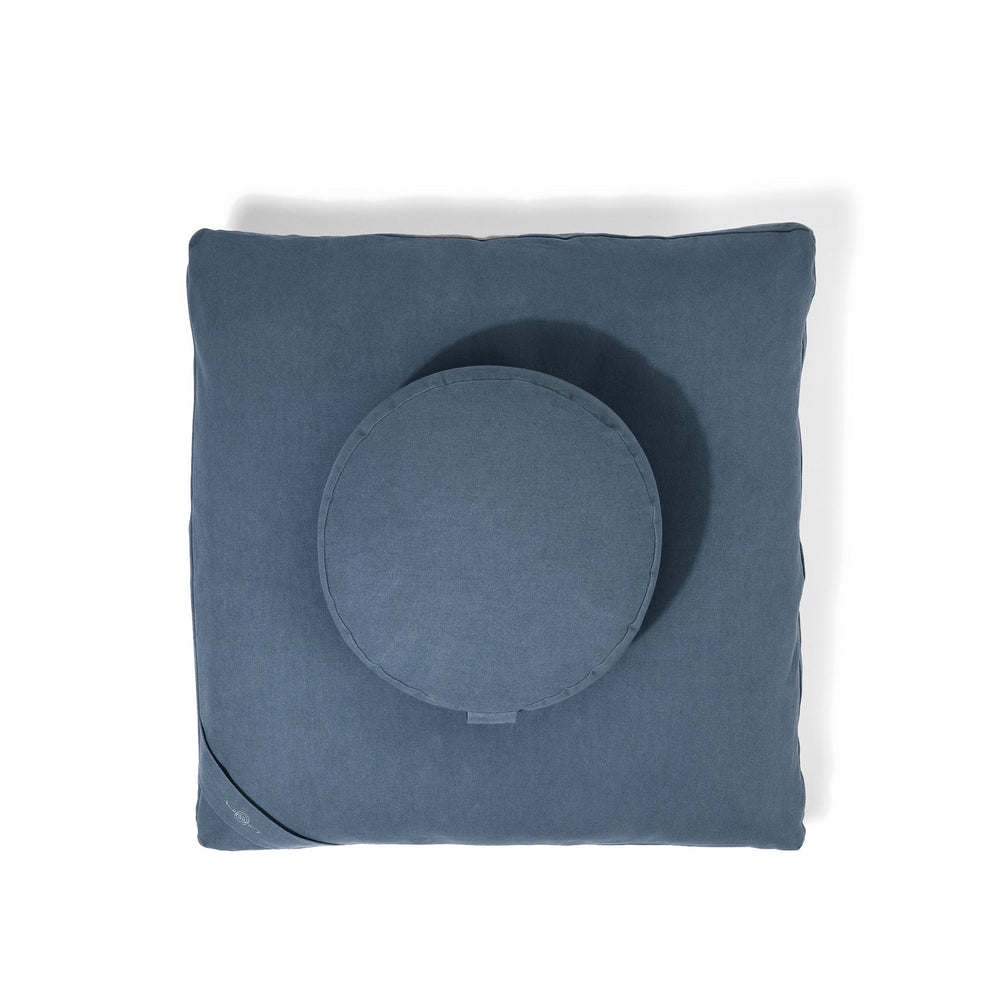 Organic Meditation Cushion Set - teal