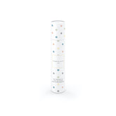Pick Up Sticks tube, a slim white cylinder printed with pastel dots