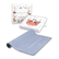 Yoga card box and card tray beside the plain blue grey Coal mat