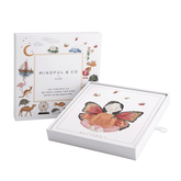 Mindful and Co Kids yoga card box open to show the Butterfly pose card