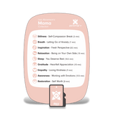 Mama Meditation Card by Lisa Abramson for moms to practice and learn mindfulness and meditation to helps moms reduce stress and build resilience.