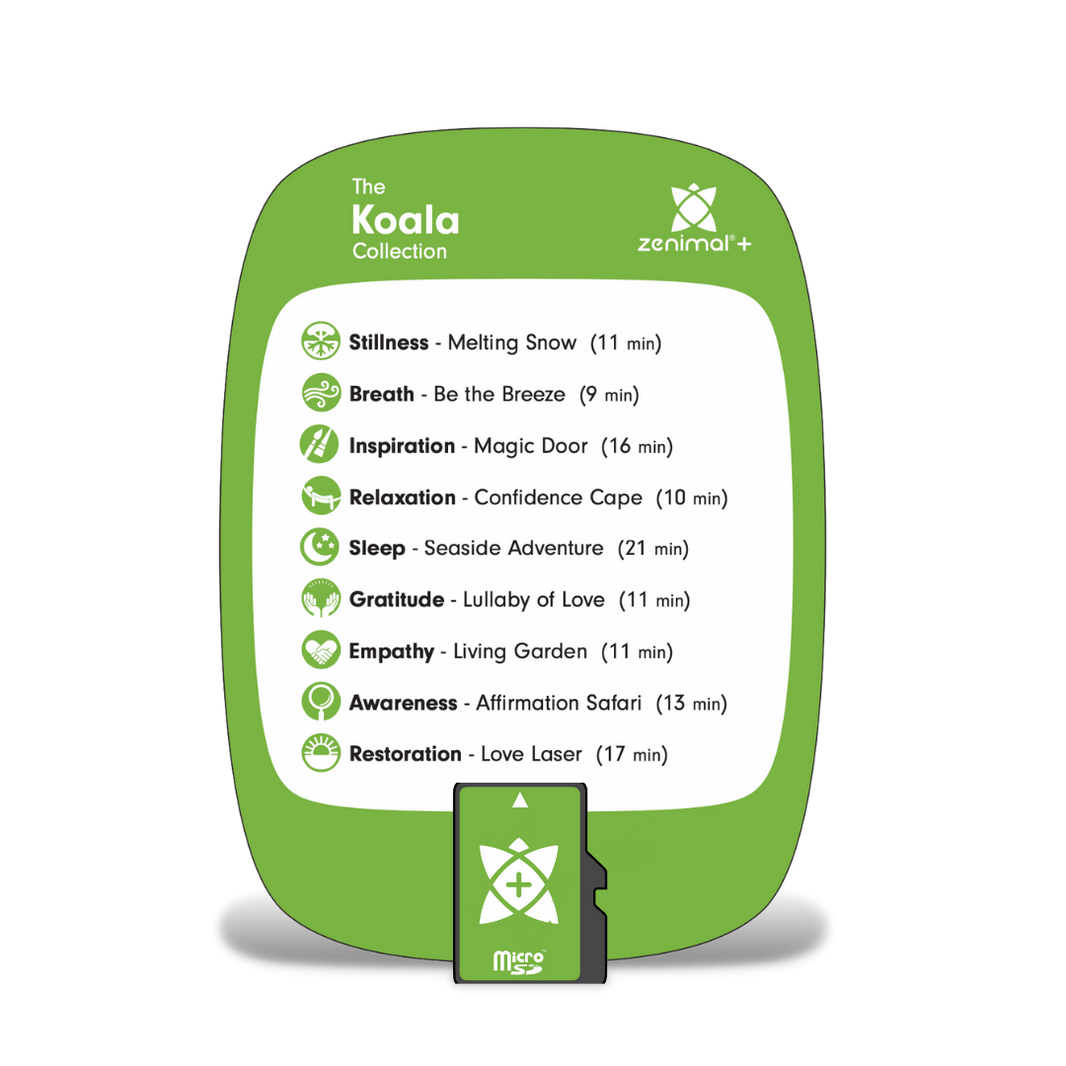 Take it from sleepy Koalas who doze for over 20 hours a day, rest is best! This micro SD memory card offers all new amazing sleep meditations for your Zenimal. Power packed with positive affirmations, head-to-toe body relaxation, and lessons in self-love, these meditations are sure to help your little koala get the quality sleep they need.