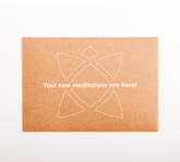 Picture of envelop for Mama Meditation Card by Lisa Abramson for moms to practice and learn mindfulness and meditation to helps moms reduce stress and build resilience.