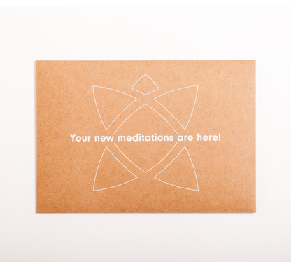 Picture of envelop for Mama Meditation Card by Lisa Abramson for moms to practice and learn mindfulness and meditation to helps moms reduce stress and build resilience.