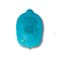 Teal silicone turtle shaped Zenimal Kids shell, top view, with raised hexagon speaker panels and embossed meditation button icons